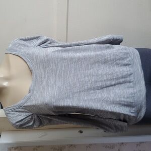 Free People Marled Grey Everyday Puff Sleeve Tops Size M
